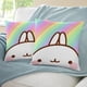 thumbnail image 3 of Molang Fundas de almohada de terciopelo con tema, regalos de funda de almohada, decoración para el hogar, cojín de lanzar, regalo de cumpleaños para fans y parejas. 45cm x 45cm., 3 of 6