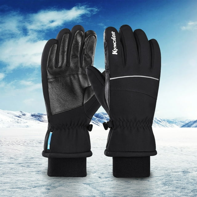 Winter Warm Gloves Fleece Waterproof Windproof Touch Screen Non-slip Reflective Stripes Sports Cycling Skiing Outdoor Work Gloves