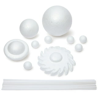 Genie Crafts 2 Pack Half Sphere Foam Balls For Crafts - 8 Large