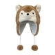 thumbnail image 3 of Gorro de husky con orejeras, resistente al viento, gorro de juguete divertido y cálido con forma de animal de dibujos animados Marrón, 3 of 9