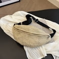 thumbnail image 4 of Eolstice Handmade Woven Bag Woven Mini Waist Bag Women's Fashion Shoulder Chest Bag, Straw Purse, Grass Woven Bag for Summer Beach Vacation, 4 of 6