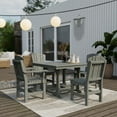 thumbnail image 2 of Wildridge Heritage 5-Piece 44"x44" Dining Set, Dark Gray - Outdoor Weather Resistant Recycled Plastic Furniture for Patio, 2 of 7