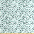 thumbnail image 1 of Abstract Sofa Upholstery Fabric by the Yard, Repeating Shapes of Flower Like Herbs Plantation, Decorative Fabric for DIY and Home Accents, Seafoam Petrol Blue by Ambesonne, 1 of 4