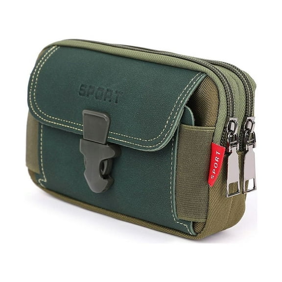 YIEMEEN Vintage Men Waist Fanny Pack Belt Bag Canvas Phone Pouch Travel Hip Purse