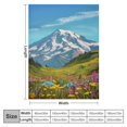 thumbnail image 4 of Shiartex Wildflowers Mountain Blue Sky Print Flannel Throw Blanket for All Seasons, Lightweight Anti-Pilling Bed Decor Tapestry - Hand/Machine Washable 40x50in, 4 of 6