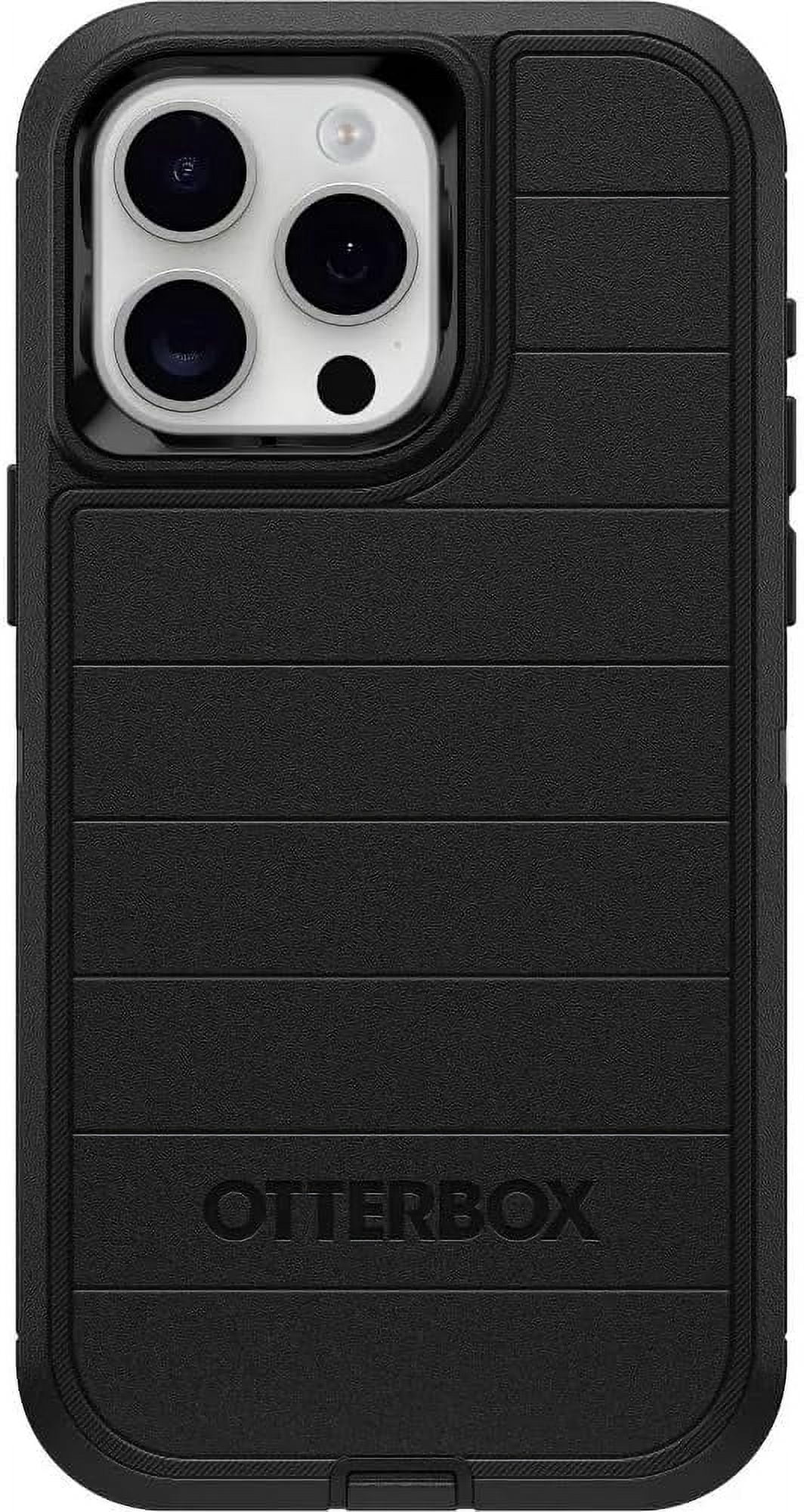 OtterBox iPhone 15 Pro Max (Only) - Defender Series Pro Case - Black - Screenless - Rugged & Durable - with Port Protection - Holster Clip Includes