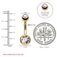 thumbnail image 3 of BodyJ4You 5PCS Belly Button Rings 14G Goldtone Stainless Steel CZ Navel Body Piercing Jewelry Set, 3 of 6
