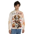 thumbnail image 4 of Hello Fall Brittany Spaniel Scarf Welcome Autumn with Leaves Pumpkins All Over Print 3D Baseball Jacket Brittany Dog Lover Gifts Idea Bomber Jacket Softball - 00011, 4 of 6