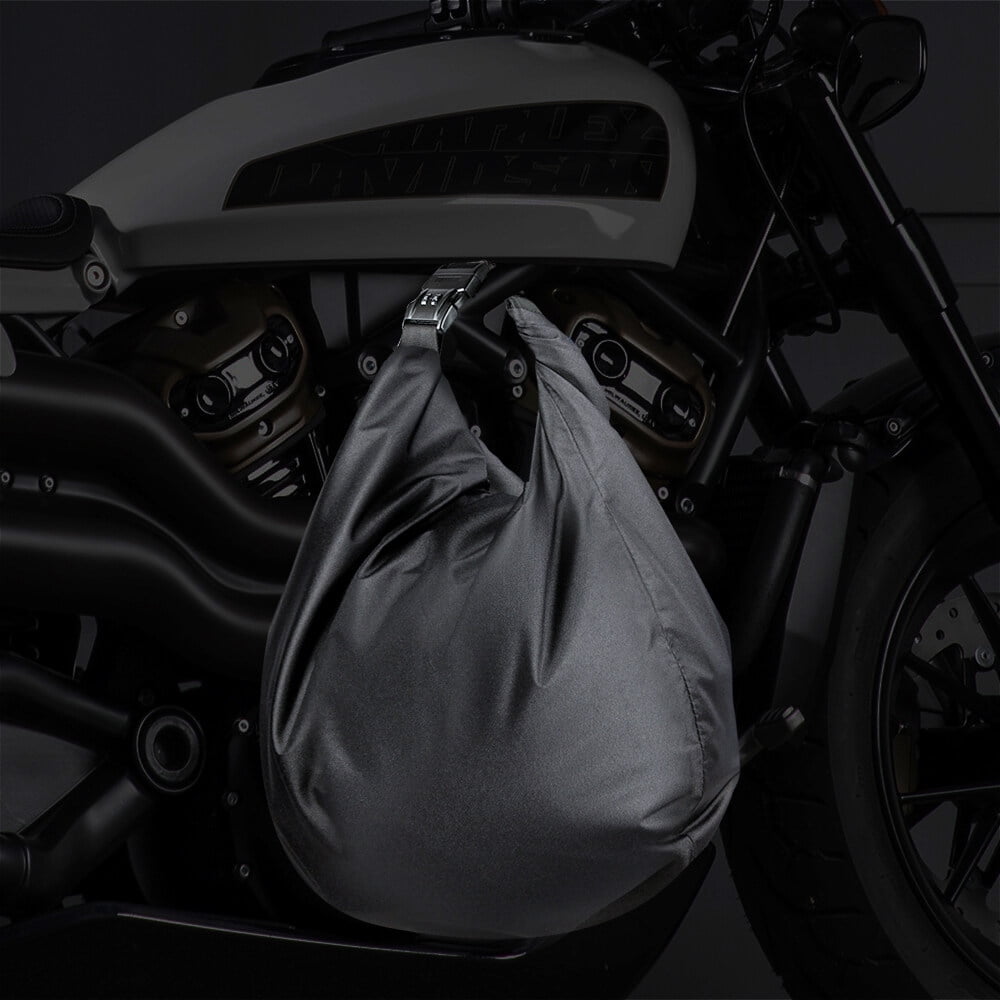 Motorcycle Helmet Bag, Foldable Waterproof Oxford Fabric Helmet Storage Bag with Combination Lock 30L Large Capacity Helmet Bag, Black