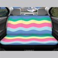 thumbnail image 3 of FUIALDOLG Pastel Wavy Stripes Full Wrap Car Seat Cover for Car Interior Automotive, Comfortable Rear Bench Seat Covers Stretch Car Back Seat Cover Protectors, 3 of 4