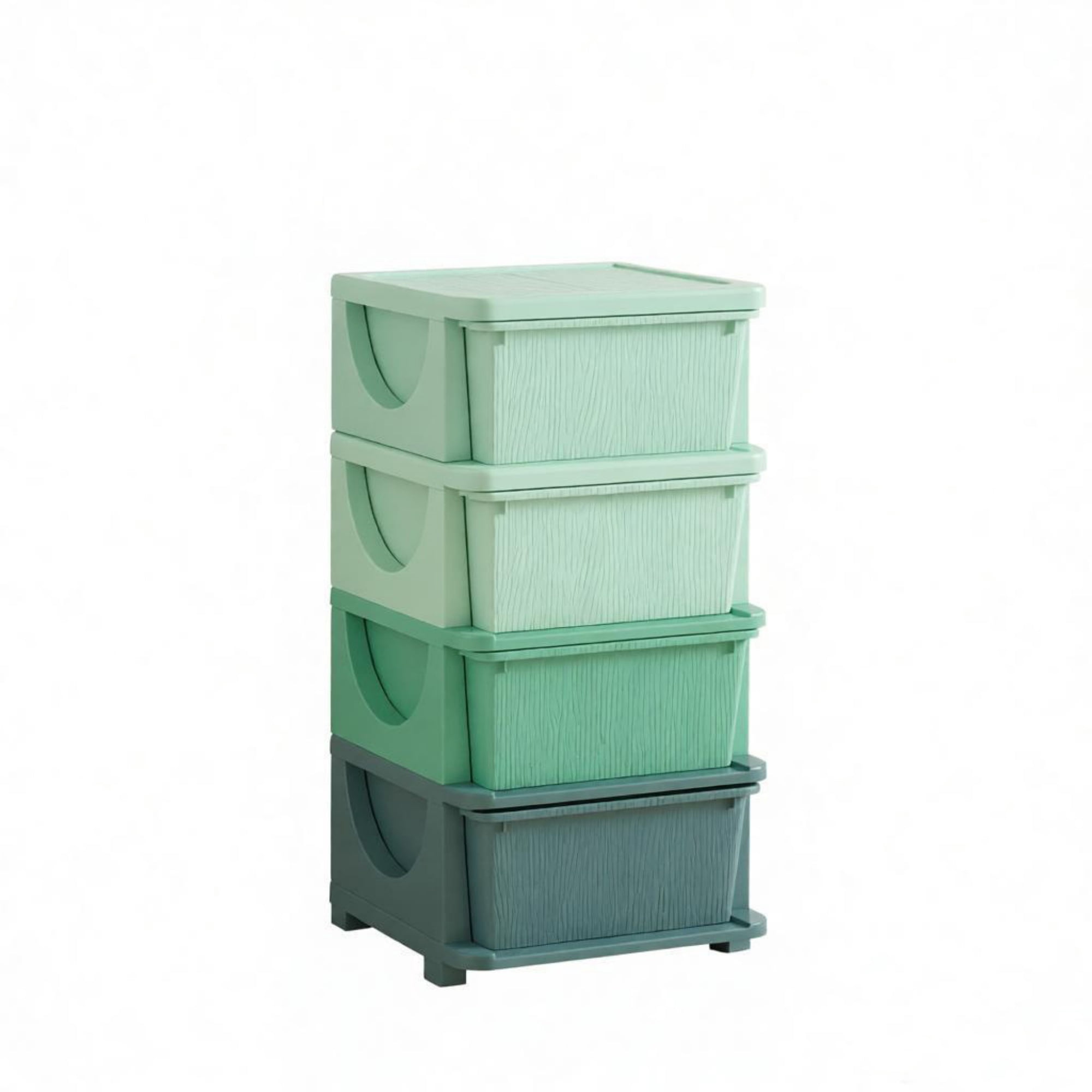 4-Drawer Toy Storage Cubby with 16L Capacity for Kids Bedroom