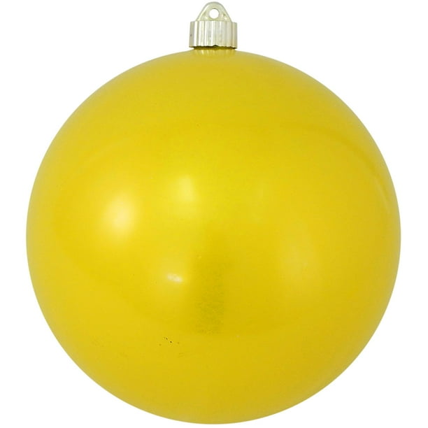 Shiny Sunshine Yellow Shatterproof Christmas Ball Ornament 8" (200mm)