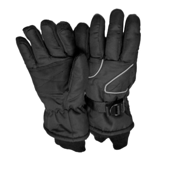 Aquarius Girls Black Thinsulate Snow & Ski Gloves Large (11-16)