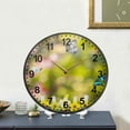 thumbnail image 5 of GZHJMY Spring Flowers with Butterflies Pattern Wall Clock Silent Non Ticking 9.5 Inch Round Easy to Read for Home Office School Clock, 5 of 7