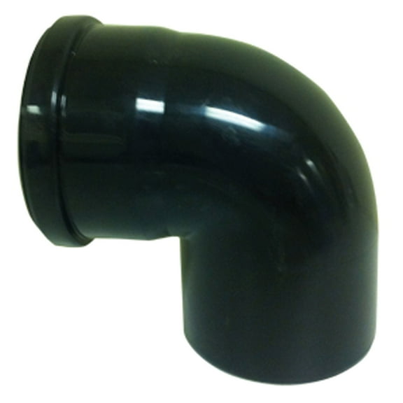 Centrotherm ISEL0487UV InnoFlue Residential SW Black Standard Elbow PPS-UV - 87 Degree, 4 in. Diameter