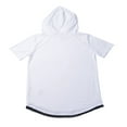 thumbnail image 4 of FNNMNNR Men Solid Slub Cotton Short Sleeve Slim Fit Hooded T Shirt, 4 of 5