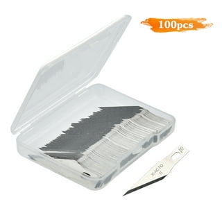 Uxcell Exacto Knife Blades #7 Hobby Knife Blades Precision Exacto Blades  Hobby Knife Blade Refills 60 Pack
