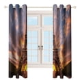 thumbnail image 3 of Blackout Curtains for Bedroom Eiffel Tower Full Room Darkening Grommet Curtains for Living Room,Thermal Insulated Ombre Drapes, 3 of 7