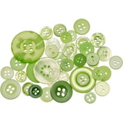 Buttons Galore Button Mason Jars-Greenery