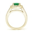 thumbnail image 2 of ANGARA Natural Classic Oval 1.5 ct Emerald Halo Ring with Diamond Accents in 14K Yellow Gold for Women (Size-9x7mm) | May Birthstone, Anniversary, Jewelry Gift for Women | Natural Emerald Ring, 2 of 10