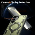 thumbnail image 3 of for Samsung Galaxy S24 FE Slim Thin Case, Compatible with Magsafe Bracket 360 Rotating Ring Kickstand Hybrid Drop Protective TPU+PC Anti-Fall Durable Phone Cover for Galaxy S24 FE, Olivegreen, 3 of 6