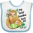 thumbnail image 3 of Inktastic My Great Grandma Loves Me Cute Sloth and Baby Boys or Girls Baby Bib, 3 of 4
