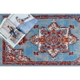 thumbnail image 2 of Furnishmyplace Furnish My Place Bohemian Rug - Light Blue, Indoor Bordered Area Rug 7'8"x11', 2 of 7