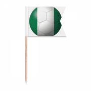 Nigeria National Flag Soccer Football Toothpick Flags Labeling Marking for Party Cake Food Cheeseplate