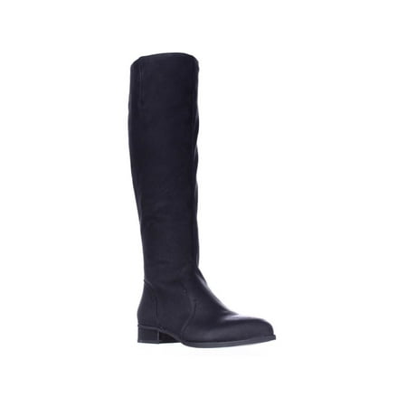 black wide calf riding boot