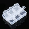 thumbnail image 3 of 30pcs Rectangle Polypropylene(PP) Bead Storage Container 6 Compartment Organizer boxes with Hinged Lid for Jewelry Small Accessories Clear 8.2x6.3x1.5cm, 3 of 4