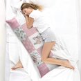 thumbnail image 4 of Tropical Flower Body Pillow Cover 20x54 - Floral Hummingbird Illustration Long Pillow Case with Zipper - Soft Breathable Maternity Pillowcase - Full Body Pillow Protector - Bed Pillow Cover, 4 of 7