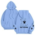 thumbnail image 3 of Arlun Funny Graphic Hoodies for Women Oversized Long Sleeve Letter Printed Drawstring Hooded Sweatshirts Fashion Soft Comfortable Loungewear Streetwear Pullover Tops Light Blue XXL, 3 of 6