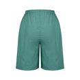 thumbnail image 6 of RYRJJ Women's Bermuda Long Shorts with Pockets High Waisted Knee Length Shorts for Women Walking Athletic Workout Yoga(Green,5XL), 6 of 6