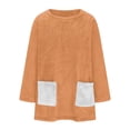 thumbnail image 6 of Women's Oversized Wool Sweater Winter Warm Fleece Pullover with Pockets, 6 of 9