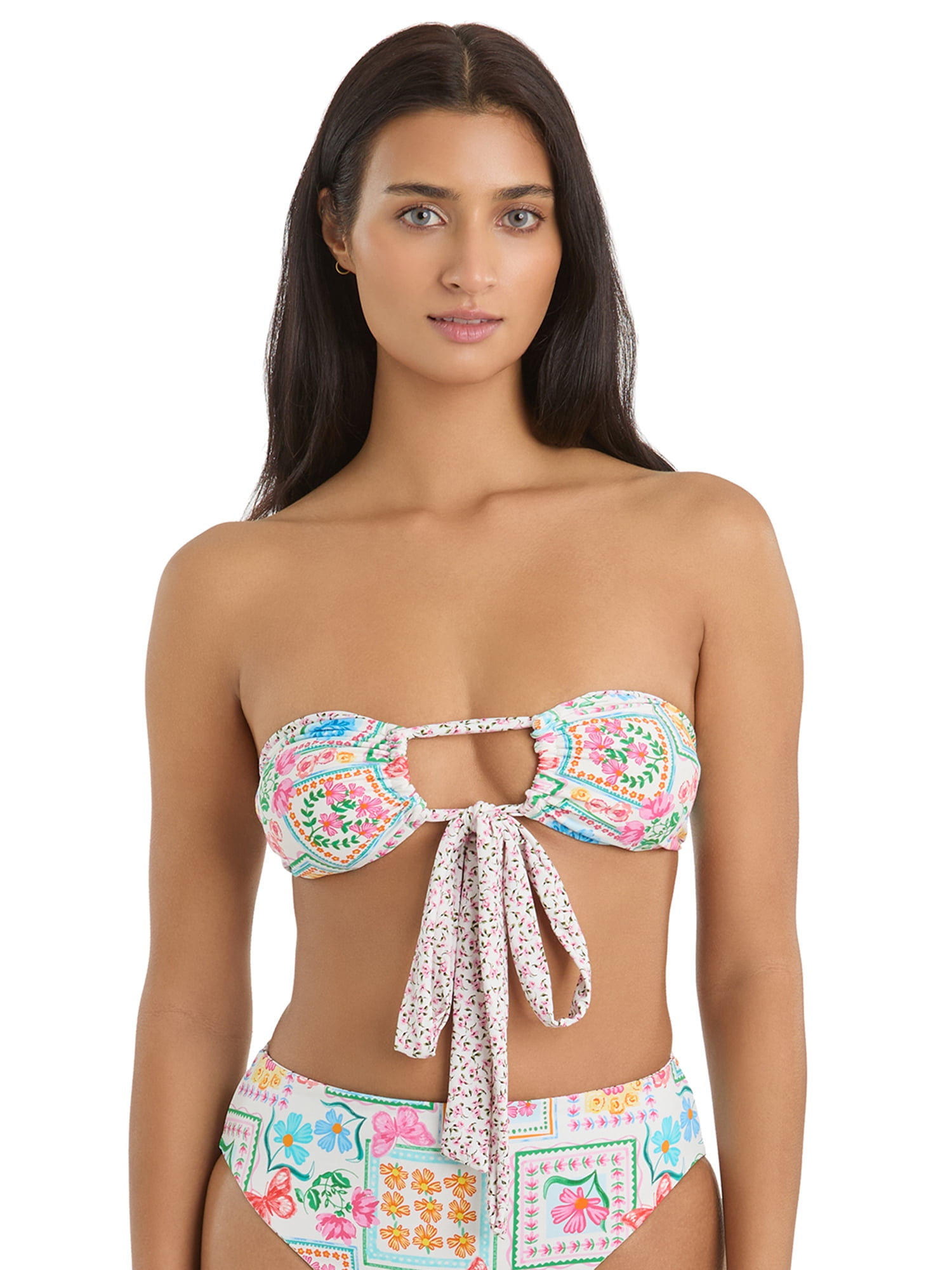 Jessica Simpson Women's Reversible Bandeau Bikini Top, Sizes XS-2XL