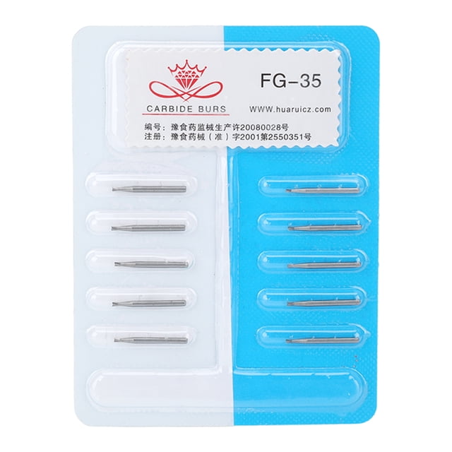 Fresas de carburo de acero de tungsteno, 10 piezas de fresas de carburo dental Fresas de carburo de alta velocidad Fresas de carburo dental probadas profesionalmente
