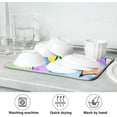thumbnail image 6 of SKYSONIC Dish Drying Mat for Kitchen Counter Colored Tropical Butterflies Eco Friendly Drying Mat - Easy to Clean Heat Resistant Dish Mat - 16x18, 6 of 6