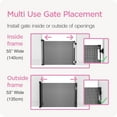 thumbnail image 6 of Perma Child Safety 55 in. Wide x 33 in. Tall Gray Retractable Baby Gate, 6 of 7