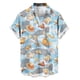 thumbnail image 3 of Ceisia Men's Relaxed Fit Light Blue 3D Shell Starfish Print Hawaiian Shirt Short Sleeve Summer Beach Casual Button Down Shirt (S-5XL) Gifts, 3 of 6