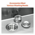 thumbnail image 3 of KFFKFF 33" Drop-in Sink, Stainless Steel Kitchen Sink, Top-Mounted Single Bowl Basin, Comes with Drain Kit, Suitable for RV, Prep Kitchen, 3 of 9