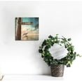 thumbnail image 4 of JEUXUS Palm Tree Ocean Canvas Wall Art Tropical Seascape Summer Teal Painting Relax Quotes Picture Landscape Framed Artwork for Bathroom Bedroom Hotle Guest Home Office Decor 16x16 inch, 4 of 4