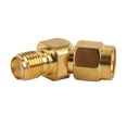 thumbnail image 1 of Conector SMA, Mano De Obra Fina Conector Macho A Hembra De 45 Grados Banda De Frecuencia Ancha Instalación Fácil Compacta Para Medidor, 1 of 7