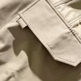 thumbnail image 5 of Men’s Multi Pocket Straight Cargo Pants Drawstring Stretch Loose Casual Outdoor Polyester Trousers S-XL 1 Pack, 5 of 8