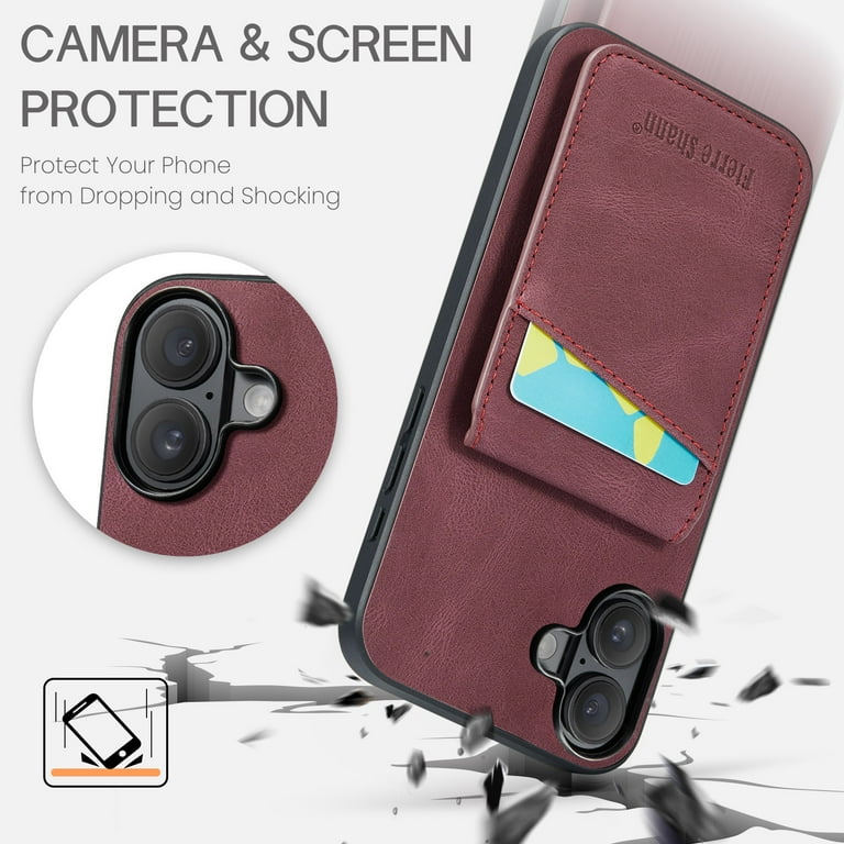 Compatible with Apple iPhone 16 Plus Case Wallet with Credit