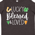 thumbnail image 4 of Inktastic Lucky Blessed and Loved Horseshoe Clover Hearts Boys or Girls Toddler T-Shirt, 4 of 5