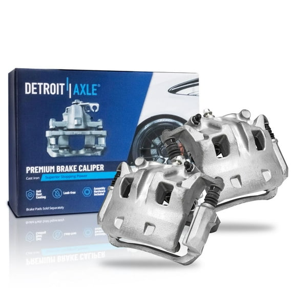 Detroit Axle - 2pc Front Brake Calipers for 2005-2019 Nissan Frontier 2009-2012 Suzuki Equator Disc Brake Calipers w/Brackets Replacement Brake Caliper