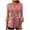 Watermelon Red, variant on Meichang Women's Plus Size 3/4 Sleeves Shirt Pleated Tunic Button Up Henley Tops Soft Fit Stretch Floral Printed Blouses Lounge Split V Neck Vacation Shirts Top, S-5XL