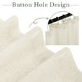thumbnail image 6 of NICETOWN Natural Linen Shower Curtain for Bathroom Lightweight Waterproof Linen Blend Button Hole Semi Sheer Shower Curtains for Bathtub, 72"x72", Hooks Included, 6 of 8