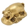 thumbnail image 1 of Statue de Cochon, Convergence de Richesse Écologique Mignon Bébé Cochon Debout pour Bureau pour Étagère, 1 of 8