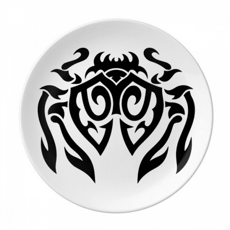 

Black Illustration Spider Insect Pattern Plate Decorative Porcelain Salver Tableware Dinner Dish